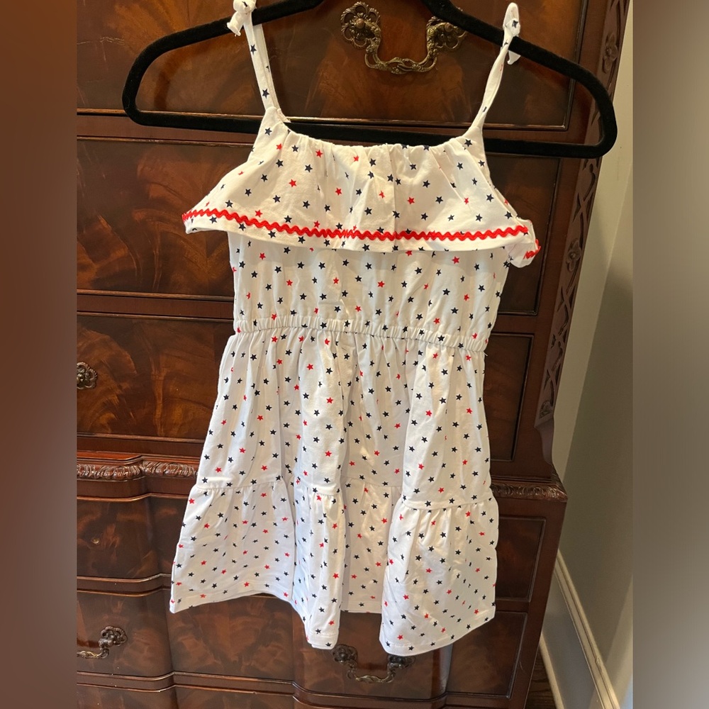 Janie and Jack Dress NWT size 7 red white blue July 4th